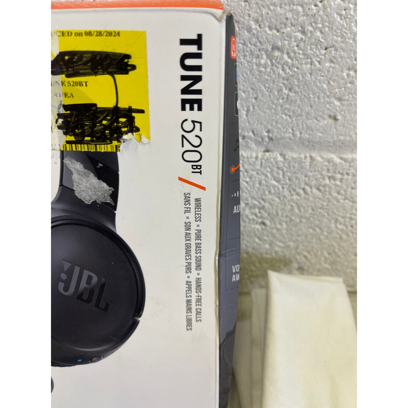 JBL Tune Wireless on-ear headphones - Black, Bluetooth Hands Free Call, 520BT