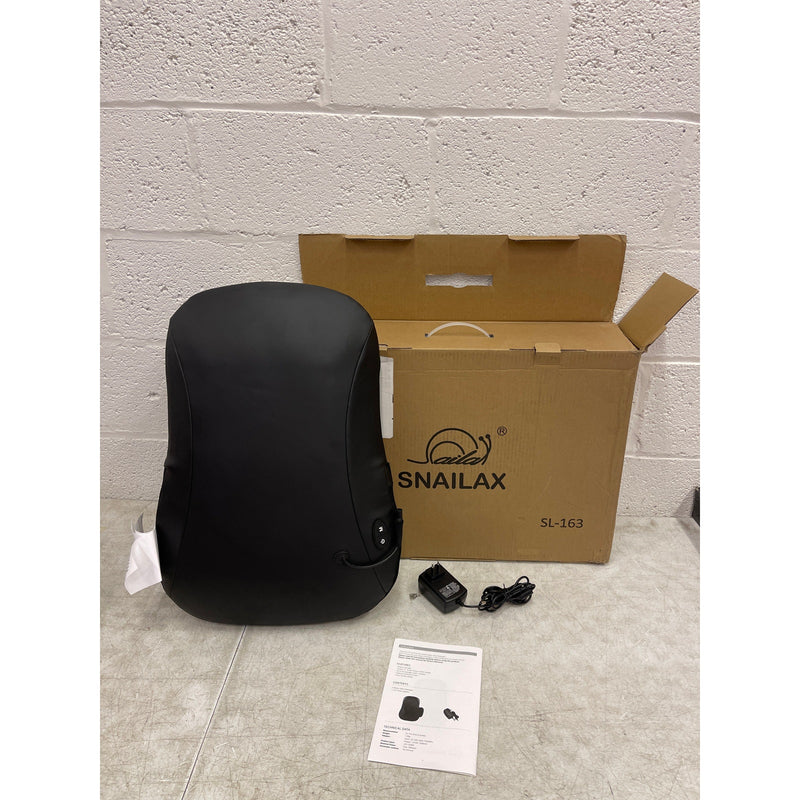 Snailax Chair Back Massager With Heat, Shiatsu Pad, 12 Massage Balls, Back Pain