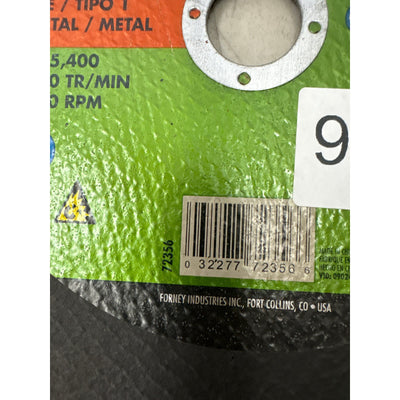 Forney 14 in Aluminum Oxide Metal Cutting Wheel 5/32 in. Thick x 1 in. 1 pc READ