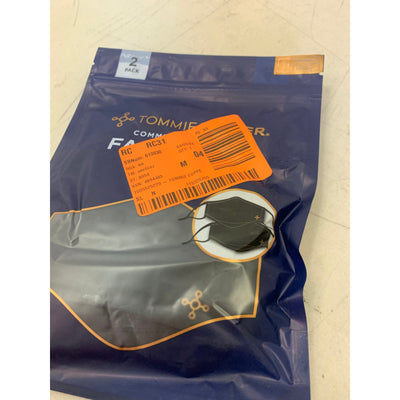 100-PACKS-OF-2 Tommie Copper 2-Pack Community Wear Face Masks, Black, 200 Total