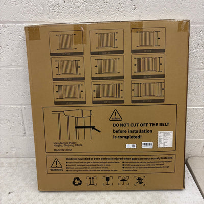 Cumbor 29.7-54.2" Wide Baby Gate Self Closing Dog Gate Pressure Mounted - Black