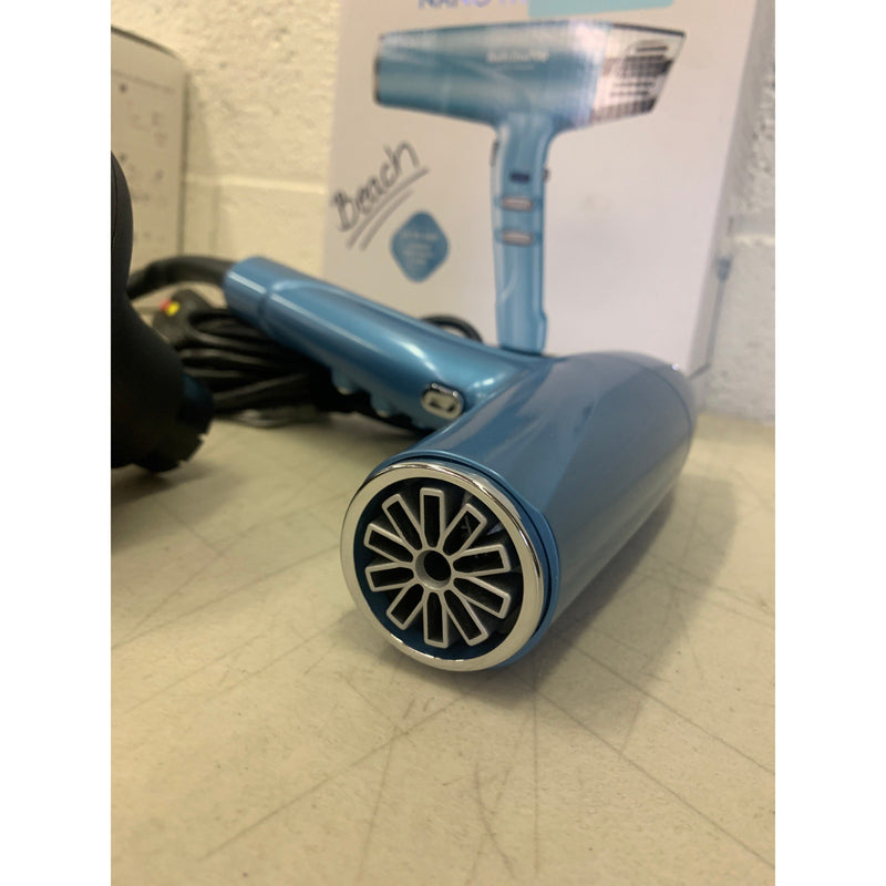 BabylissPRO Hair Dryer Nano Titanium, Professional 1875-Watt Blow Dryer Blue