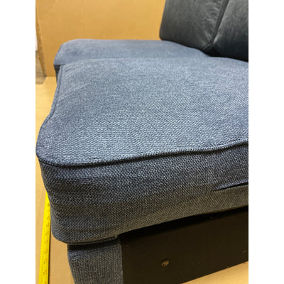 47x37x31" Floor Couch, Love Seat, Living Room Furniture w Cushions, No feet Blue