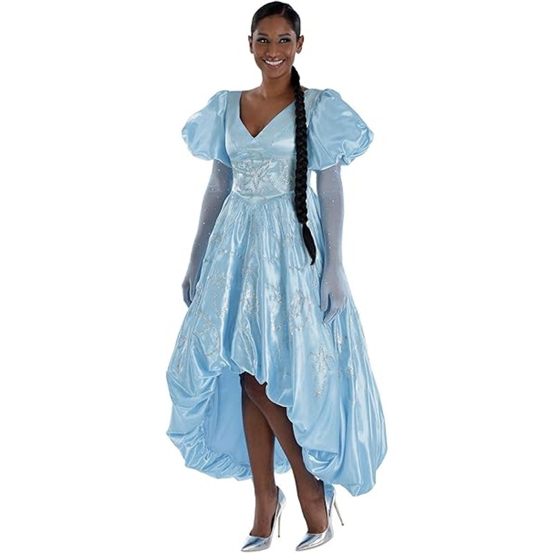 Party City Cinderella Costume, Disney Descendants 4  Blue Sparkly ADULT XL