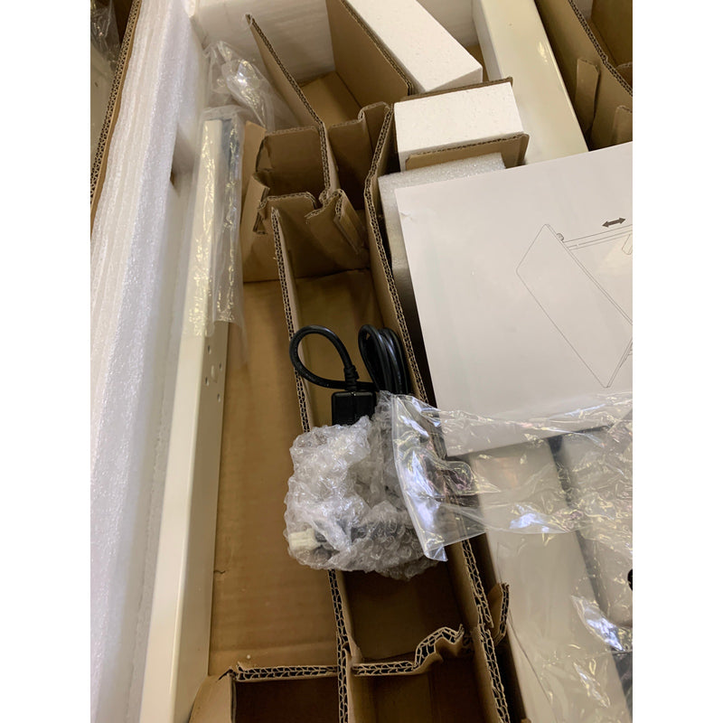 Flexispot 48" x 24" 2-Button Electric Sit to Stand Computer Desk WHITE QP1W-4824 SEE DETAILS