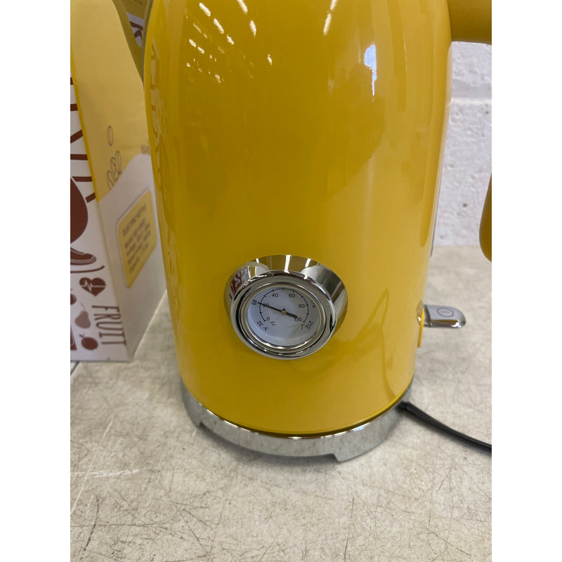SUSTEAS Electric Kettle 57oz Hot Tea Kettle Water Boiler w Thermometer - Yellow