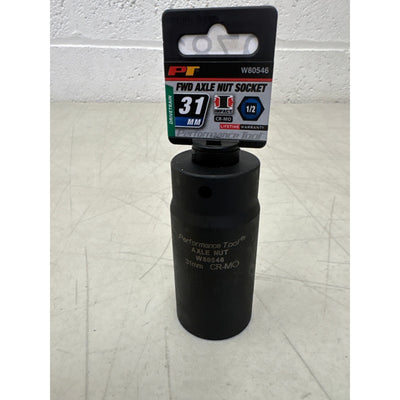 Performance Tool 31mm 6 Point Axle Nut Socket - 1/2" Drive, Hand Tools - W80546