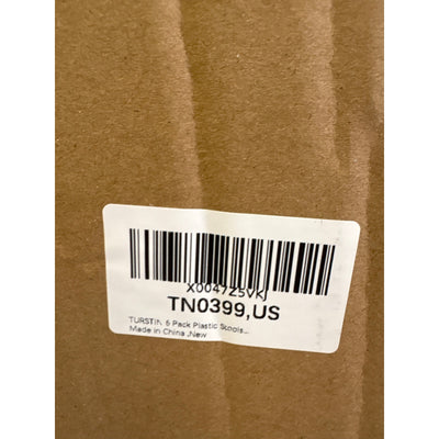 6-Pack Plastic Stools 16.9 Inch Black Nesting Stools Portable Backless, READ