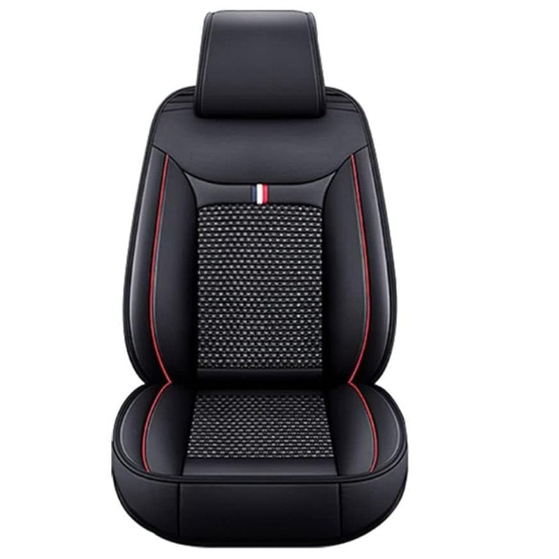 Car Seat Cover for Toyota FJ Cruiser Anti-Slip Front and Rear Set Black/Red Line