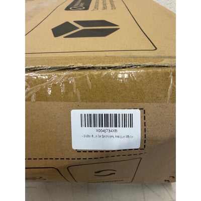 Vivlite Vintage Ceiling Light & Fan w Remote, 18" Flush Mount Antique White