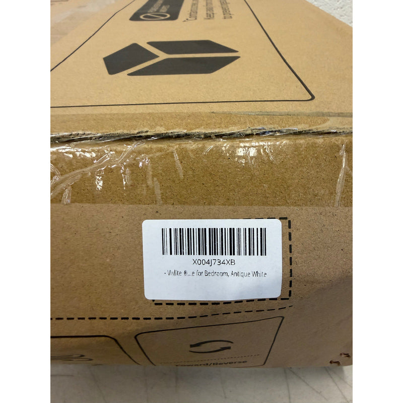 Vivlite Vintage Ceiling Light & Fan w Remote, 18" Flush Mount Antique White