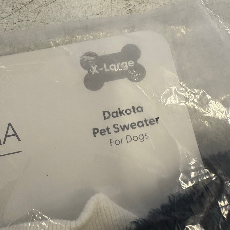 Koolaburra by UGG Pet Fuzzy Dakota Dog Sweater- 20-21" Collar Blue / White - XL