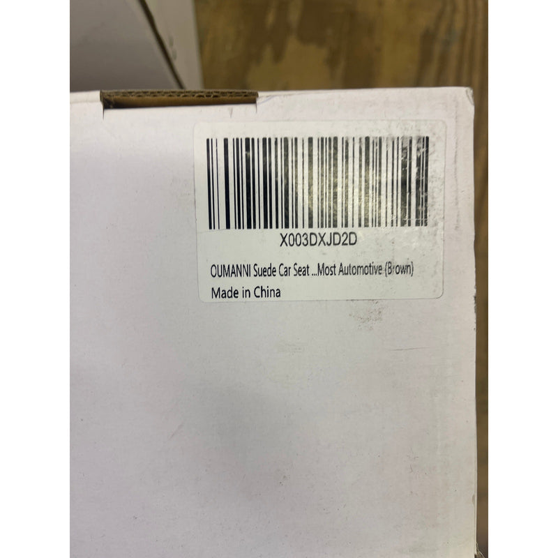 OUMANNI Seat Covers Universal Fit Breathable Suede 2 Front Seat/Headrest Brown