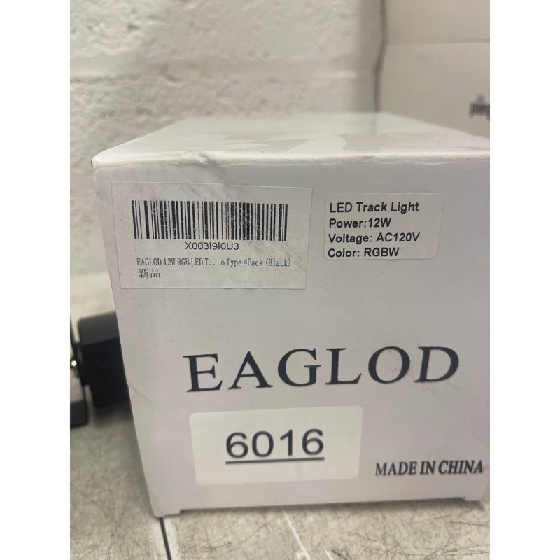 EAGLOD RGBW Track Light Heads, H Type w Remote, 120V Multicolor LED 4Pack Black