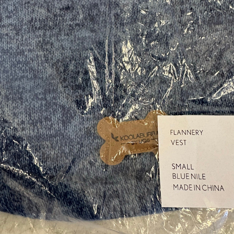 Koolaburra by UGG Pet Flannery Half Zip Dog Vest - 12-13" Collar, Blue - Small