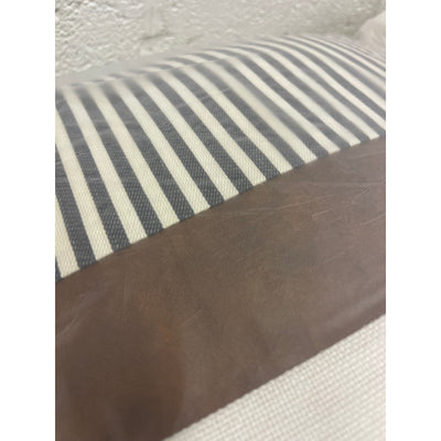 Set-of-2 16" x 16" x 5" Throw Pillow, Decorative Couch Pillows - Tan/Blue