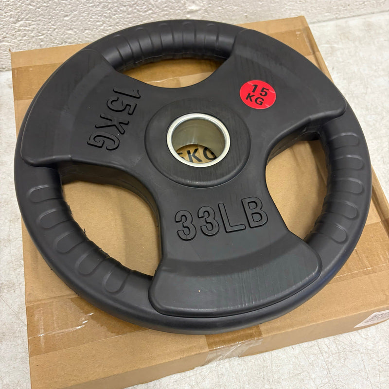 SET-OF-2 - 33 lbs Weight Plates w 2" Bar Diameter Weight Lifting Rubber Coated