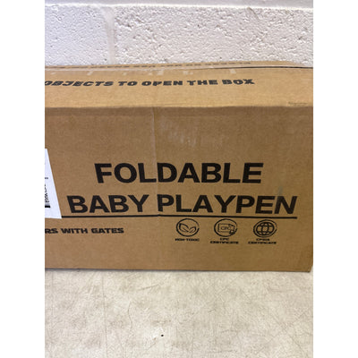 JAUCYA 50"x50" Foldable Baby Playpen Compact Portable Playpen Babies & Toddlers