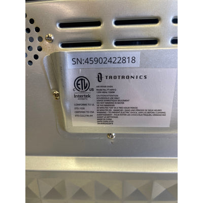 TaoTronics 19QT Air Fryer, 15-in-1 Large Capacity Smart Toaster Oven - Black