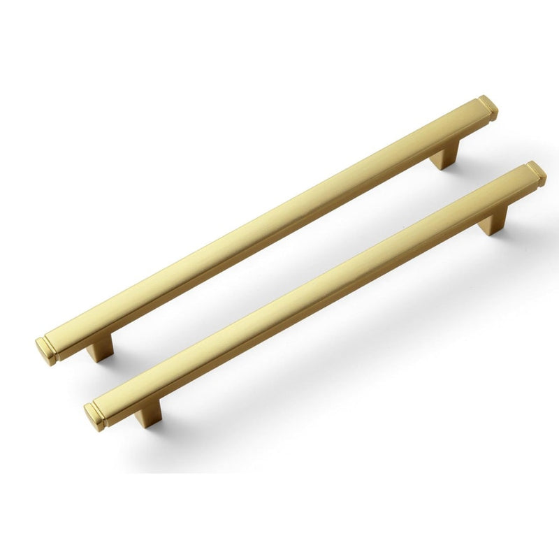 6-Pack Goo-Ki 6-1/4" Hole Center Cabinet Pulls Brushed Brass, Drawer Hardware