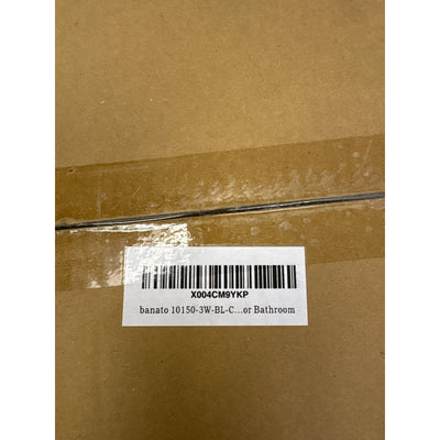 Bathroom Vanity Light 3-Light Vanity Fixture w Globe Clear Glass Shade, Black