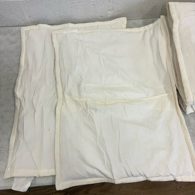 Mainstays Queen Comforter w 2 Pillow Shams Plain Design Tiny X's Stitching - Tan