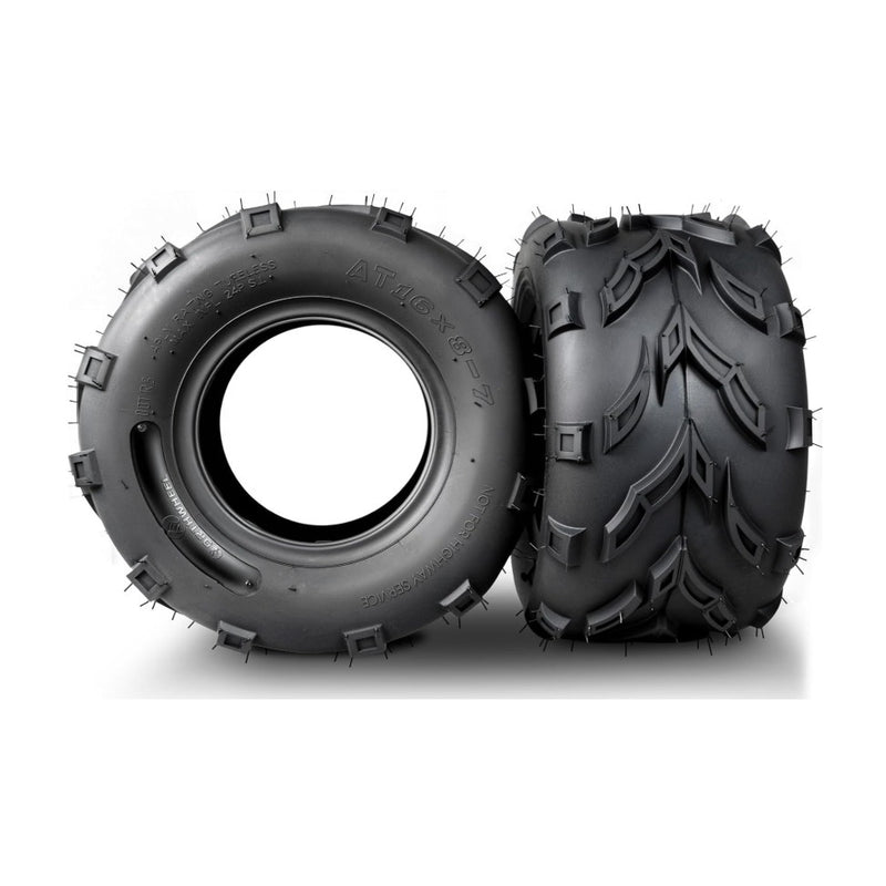 2-PACK Million Parts 16x8-7 ATV Tires Go-Kart Mini Bike Tires 4Ply Tubeless