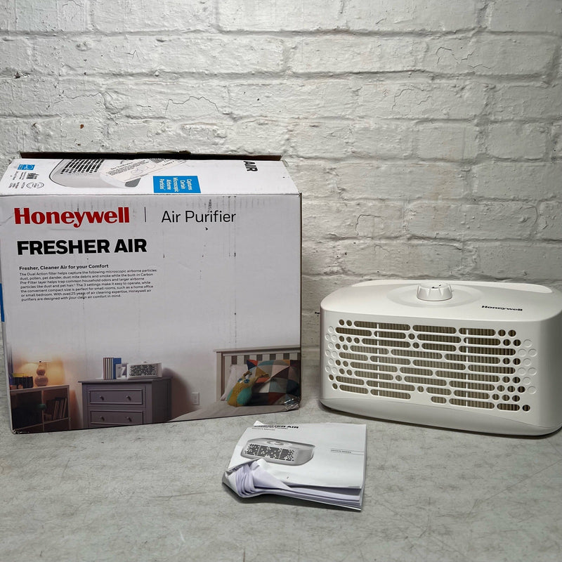 Honeywell Air Purifier 100sqft, Dual Action Air Filter, Tabletop, White HHT270