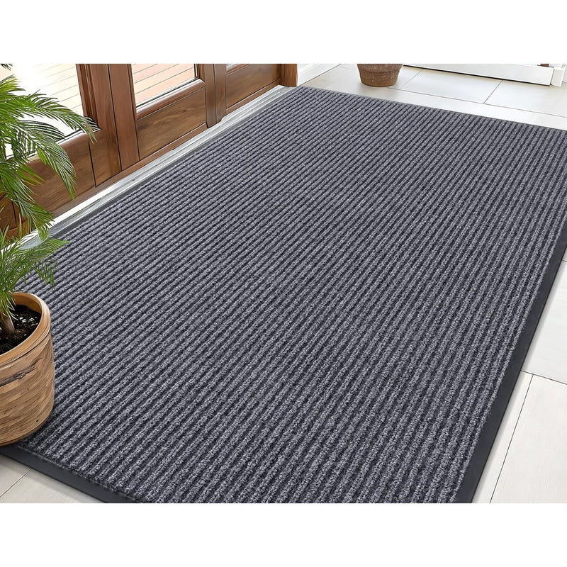 OLANLY Front Door Mat, Waterproof, Heavy Duty, Fade Resistant, 59"x35", Grey