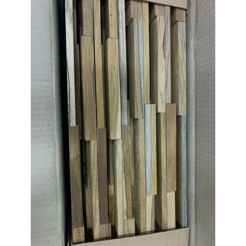 (2) Packs-Of-10 WALL!SUPPLY UltraWood Teak Firenze Jointless Z-shape Interlocking