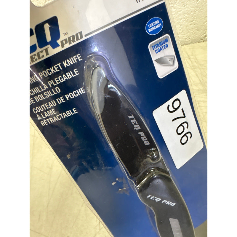 TEQ Correct Professional Folding Pocket Knife Titanium Coated 3.5" Blade TP82882