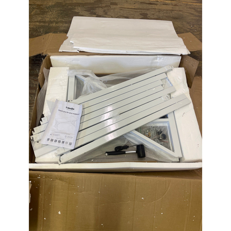 Escritorio ejecutivo grande Tribesigns de 78,7 pulgadas para computadora, para oficina en casa, marrón y blanco
