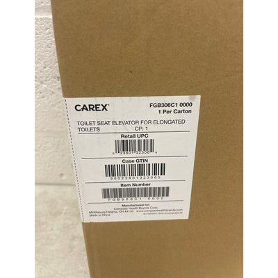 Carex Toilet Seat Riser Elongated Raised Toilet Seat Adds 3.5" to Toilet Height