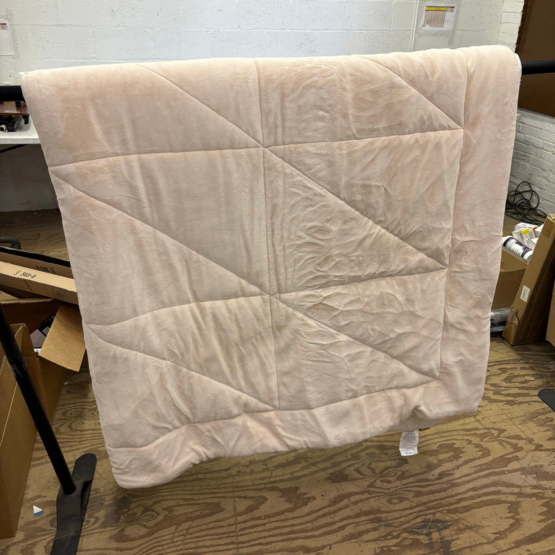 UGG Queen Comforter Soft Bedding Reversible with Fluffy Side- Tan / White