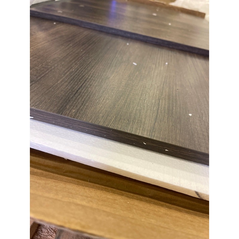 Brown Wooden Office Desk 48" x 24" with 2 Tier Shelving, Metal Frame 28" Tall SEE DETAILS