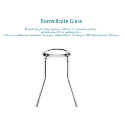 Stonylab Narrow Mouth Erlenmeyer Flask 2000 ml, Science Class Borosilicate Glass