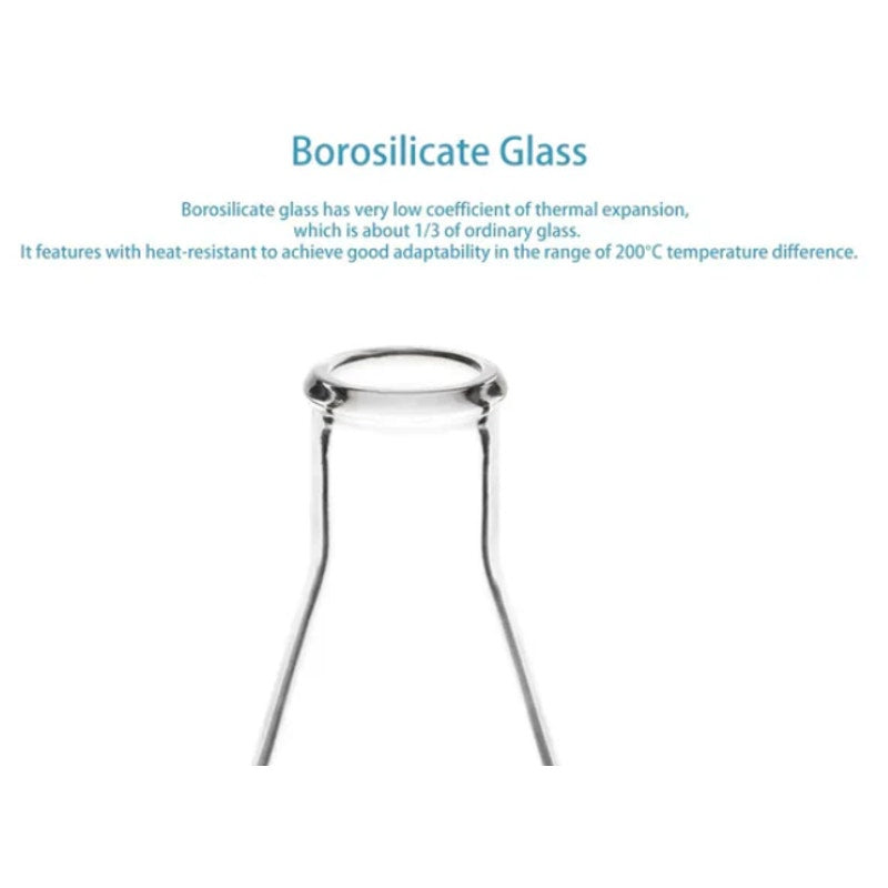 Stonylab Narrow Mouth Erlenmeyer Flask 2000 ml, Science Class Borosilicate Glass