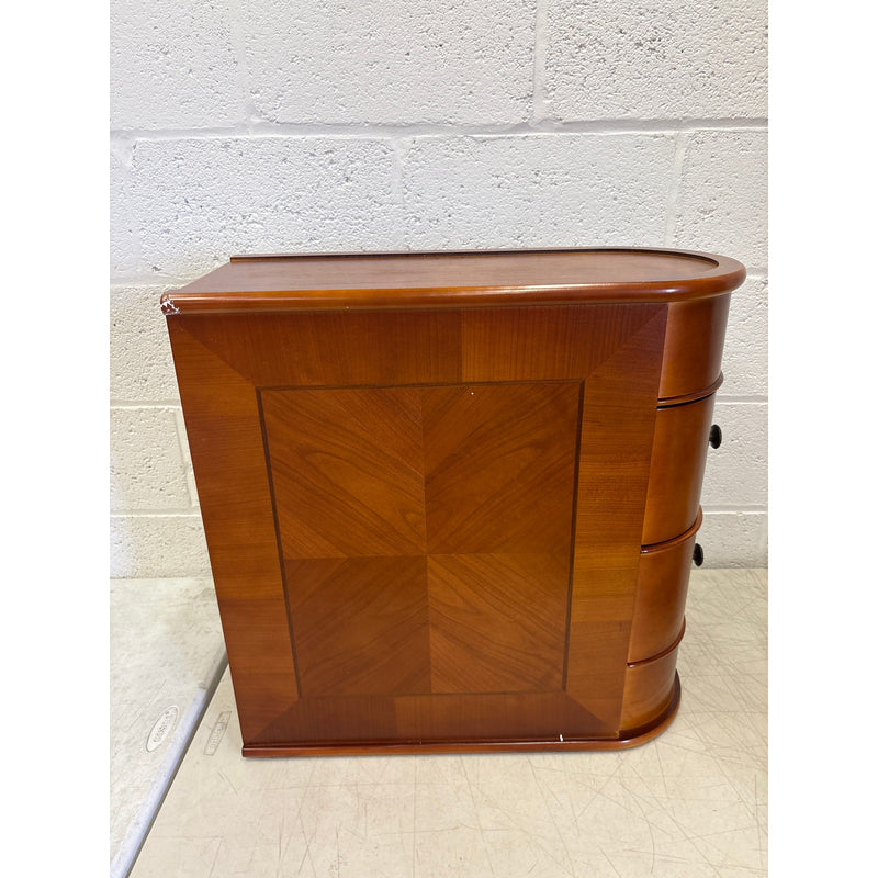 Tribesigns Wood End Table Narrow Side Table Nightstand w 2 Drawers Brown DETAILS