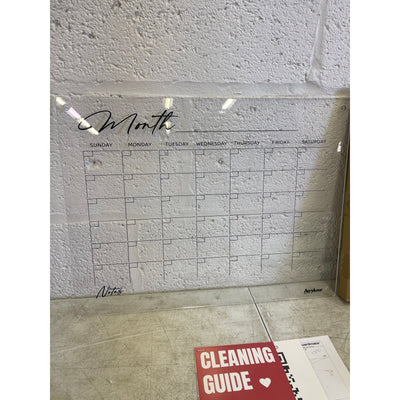 Guardmate Dry & Erase Acrylic Calendar 18"x14" & NOTES 14"x10" for Wall | Large