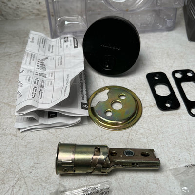 Kwikset Uptown Deadbolt Keyed One Side Round, SmartKey Matte Black SEE DETAILS