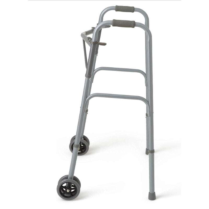 Medline Heavy Duty Bariatric Extra Wide Folding Walker w 5" Wheels Up to 600 lbs