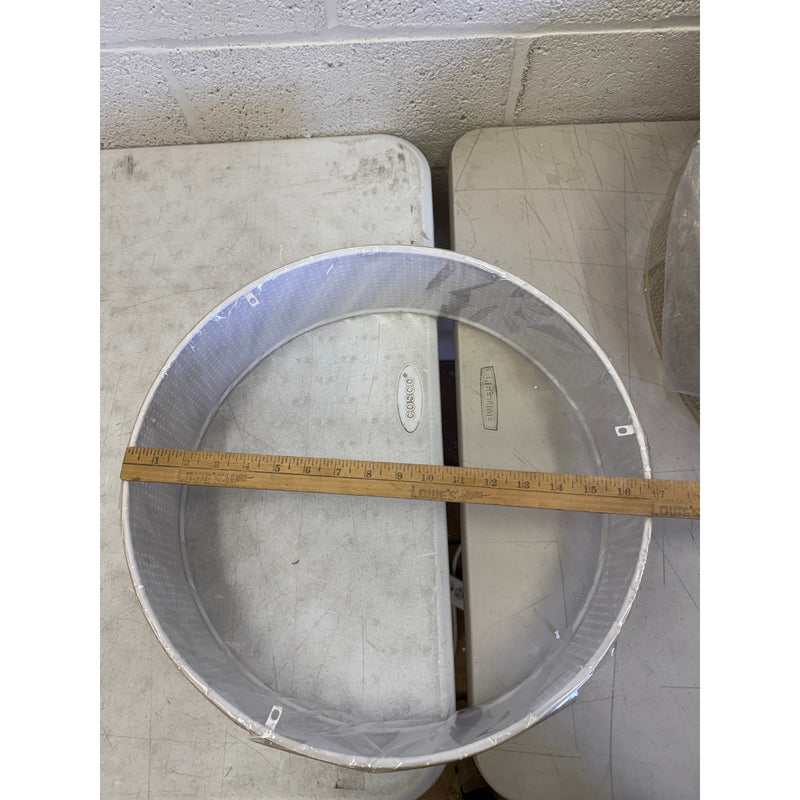 Leading Lightning 22in Woven Rattan Linen Hanging Light Fixture, Mount Ceiling