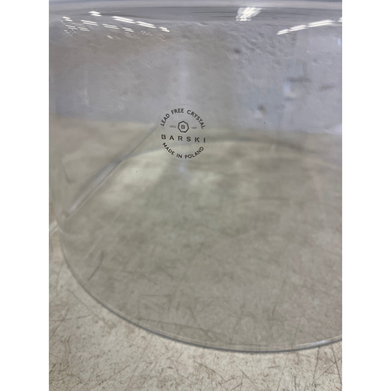 Barski Cake Dome Euorpean Quality Glass Large w Opal White Knob 11.5" Diameter