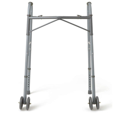 Medline Heavy Duty Bariatric Extra Wide Folding Walker w 5" Wheels Up to 600 lbs