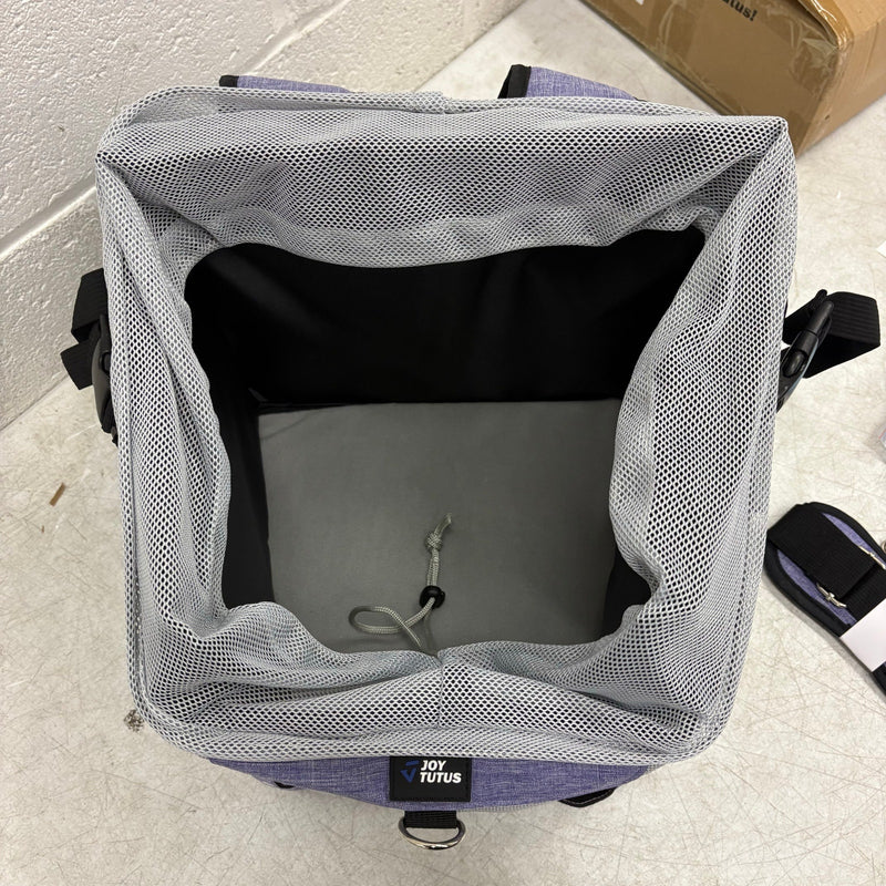 JOYTUTUS Small Pet Carrier Dog & Cat Backpack for Bike or Shoulder Strap, Purple