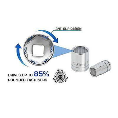 DieHard 20-Piece 1/4" and 3/8" Drive Anti-Slip Socket Set, SAE, - DHP55314