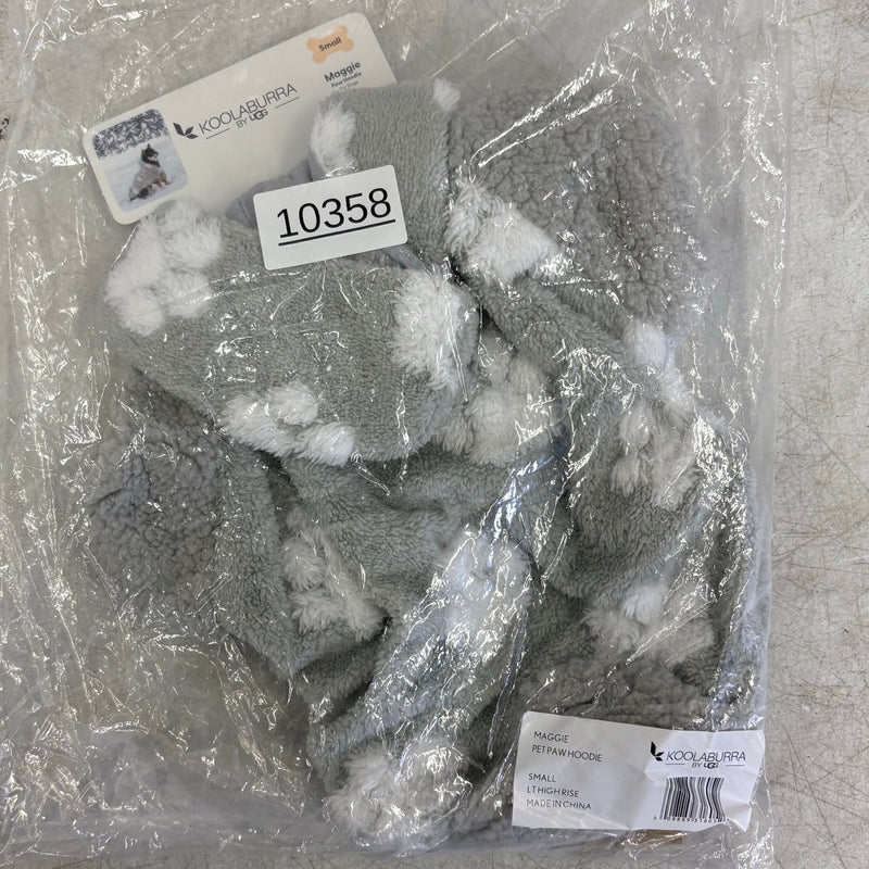 Koolaburra by UGG Pet Maggie Paw Hoodie Dog Jacket 12-13" Collar, Gray - Small