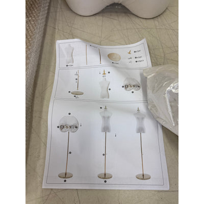 DamyTroso Female Mannequin Torso, Dress Form for Sewing 55-71" Height Adjustable