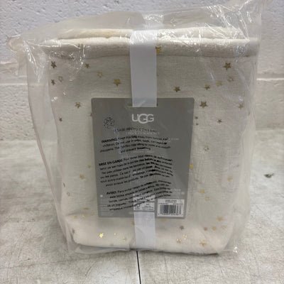 UGG Avery Stars 2-Piece Storage Square Bin & Round Waste Bin, Soft Fuzzy - White