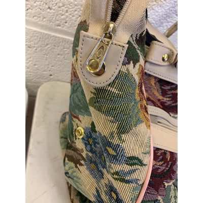 Concourse Tote Bag Floral Dual Handle with Front Zip Pocket 33 x 27 x 16 inches